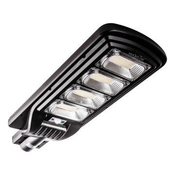 LED Himmennettävä aurinkokennoinen katulamppu anturilla LED/240W/6V 6500K IP65 musta + kauko-ohjaus