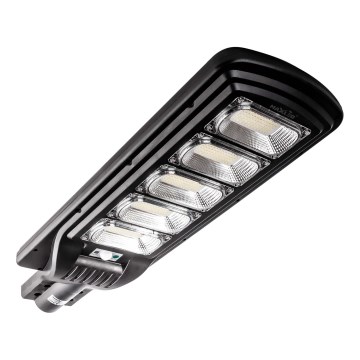 LED Himmennettävä aurinkokennoinen katulamppu anturilla LED/300W/6V 6500K IP65 musta + kauko-ohjaus