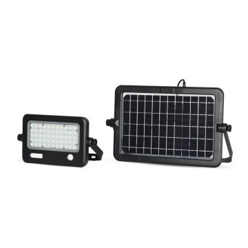 LED-himmennettävä aurinkokennovalonheitin sensorilla LED/10W/3,7V 4000K IP65 + USB-portti