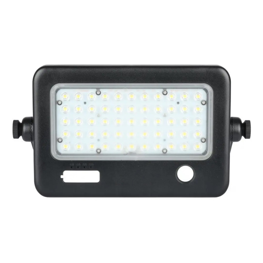 LED-himmennettävä aurinkokennovalonheitin sensorilla LED/10W/3,7V 4000K IP65 + USB-portti