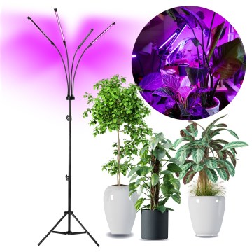 LED Himmennettävä flexible lattialamppu kasvien kasvattamiseen VITARO 4xLED/7,5W/230V musta