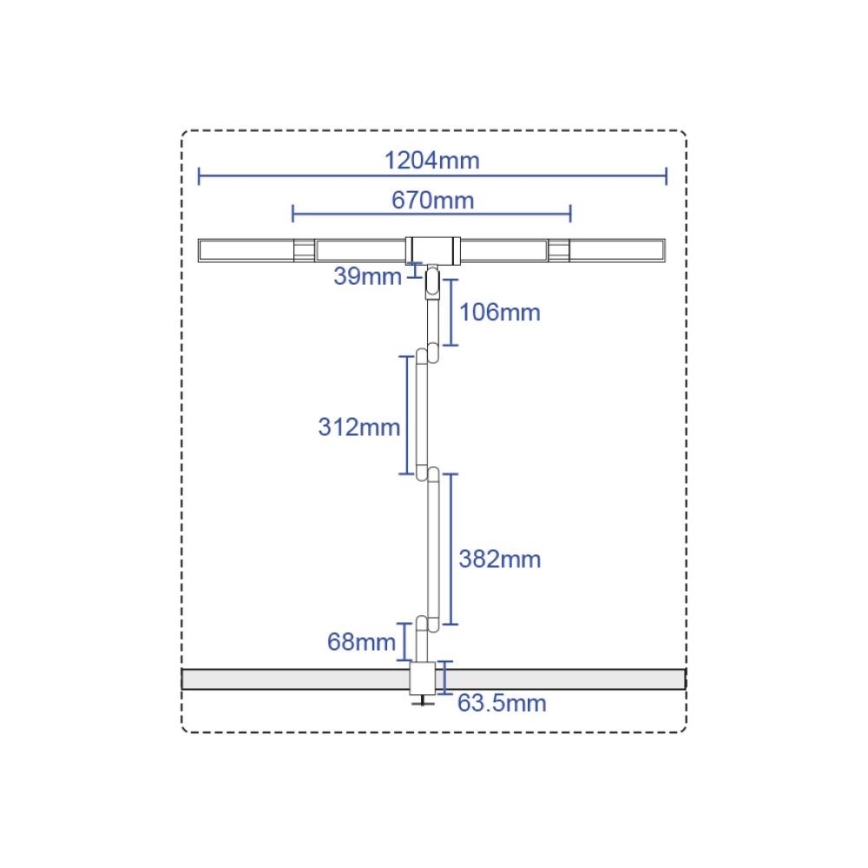 LED Himmennettävä kosketus flexible pöytävalaisin LED/36W/230V 3000-6500K CRI 92 musta