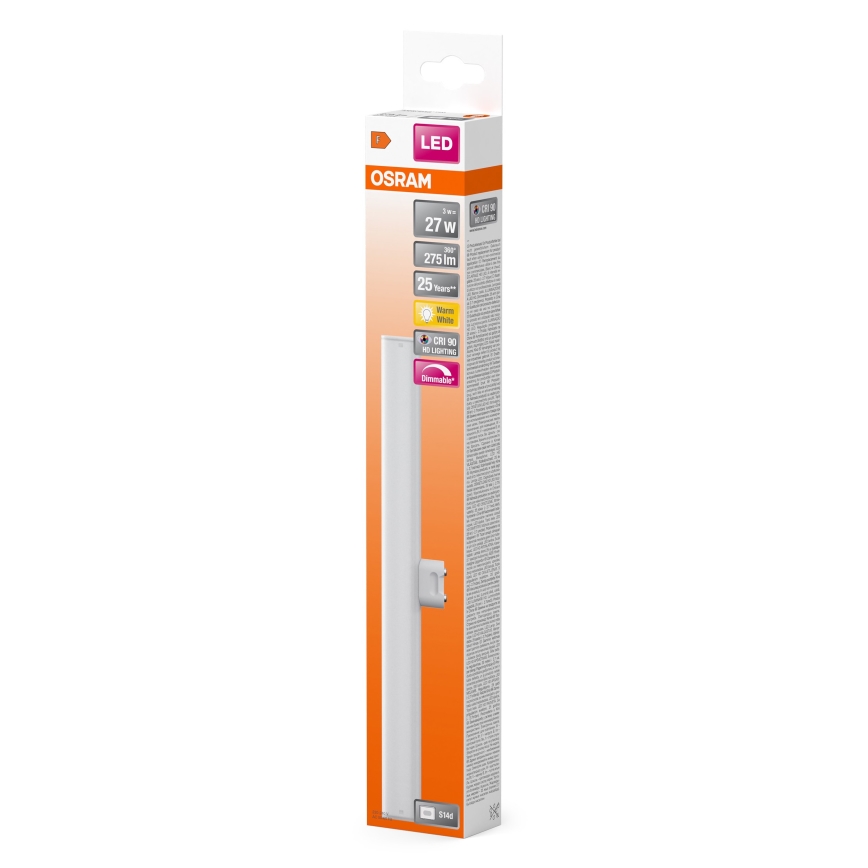 LED Himmennettävä fluoresoiva tuubi S14d/3W/230V 2700K 30 cm CRI 90 - Osram