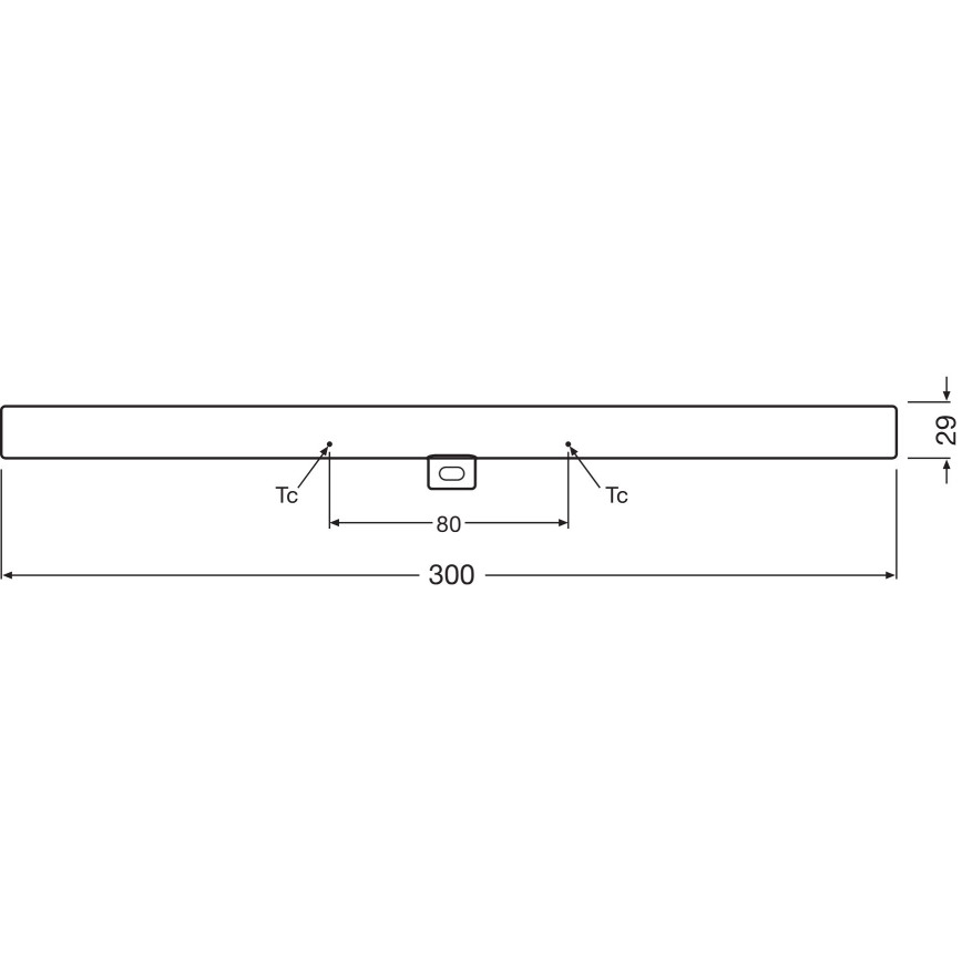 LED Himmennettävä fluoresoiva tuubi S14d/3W/230V 2700K 30 cm CRI 90 - Osram
