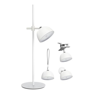 LED Himmennettävä ja ladattava pöytälamppu 4in1 LED/3,5W/5V 3000/4000/6500K IP54 1800 mAh valkoinen
