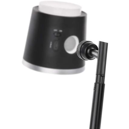 LED Himmennettävä ja ladattava pöytälamppu 4in1 LED/6W/3,7V 3000K/4000K/6500K 1500mAh musta
