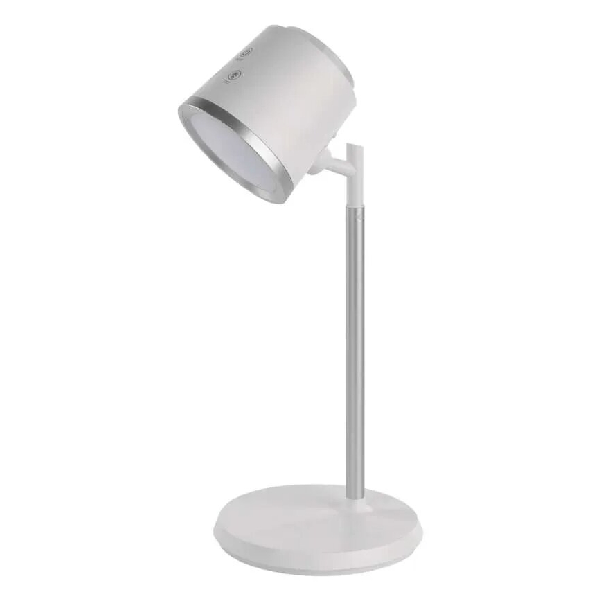 LED Himmennettävä ja ladattava pöytälamppu 4in1 LED/6W/3,7V 3000K/4000K/6500K 1500mAh valkoinen