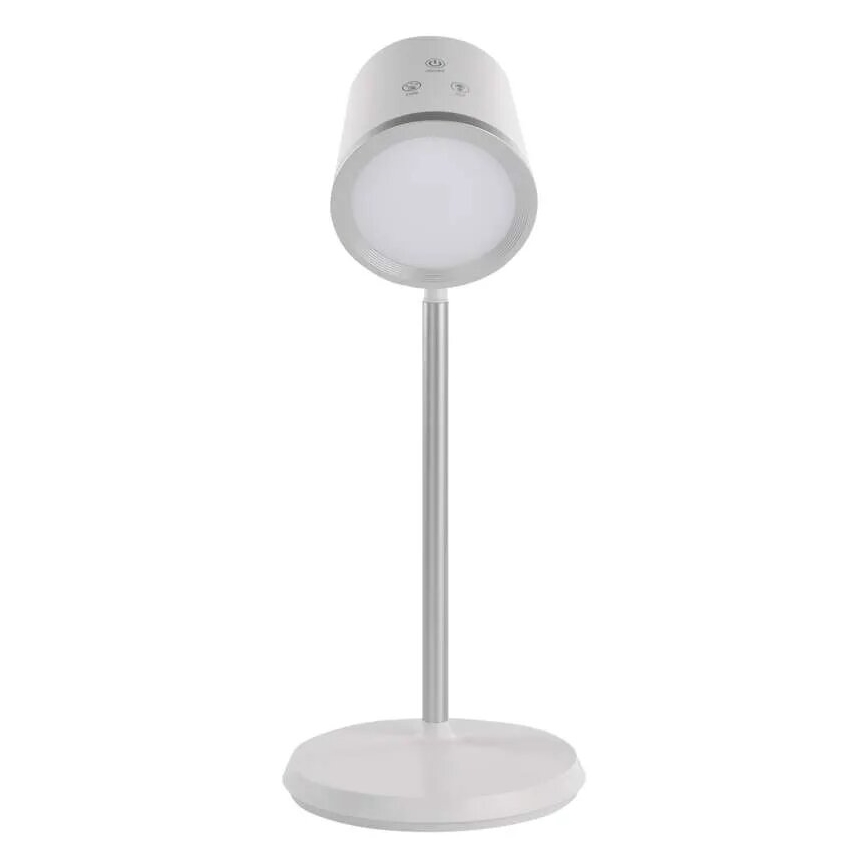 LED Himmennettävä ja ladattava pöytälamppu 4in1 LED/6W/3,7V 3000K/4000K/6500K 1500mAh valkoinen