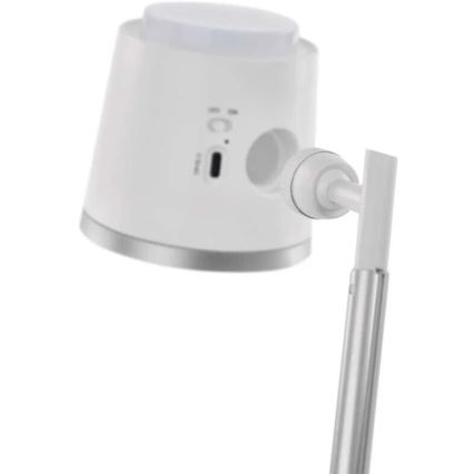 LED Himmennettävä ja ladattava pöytälamppu 4in1 LED/6W/3,7V 3000K/4000K/6500K 1500mAh valkoinen