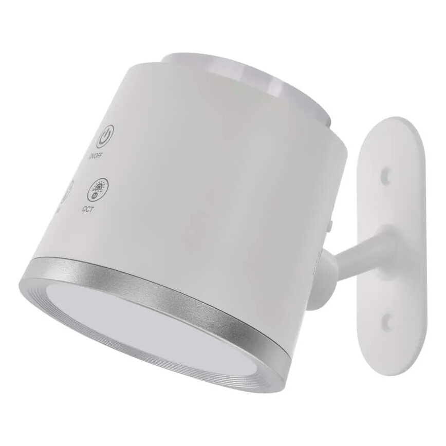 LED Himmennettävä ja ladattava pöytälamppu 4in1 LED/6W/3,7V 3000K/4000K/6500K 1500mAh valkoinen