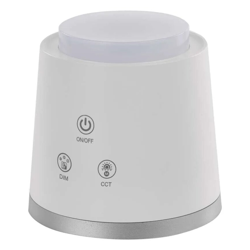 LED Himmennettävä ja ladattava pöytälamppu 4in1 LED/6W/3,7V 3000K/4000K/6500K 1500mAh valkoinen