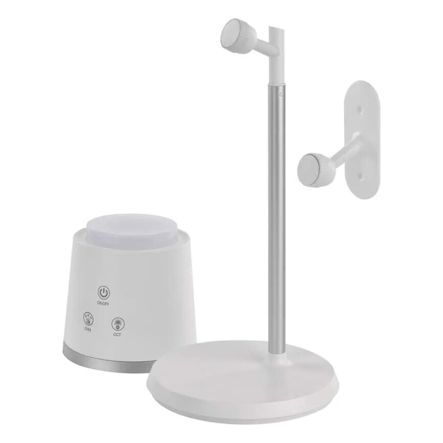 LED Himmennettävä ja ladattava pöytälamppu 4in1 LED/6W/3,7V 3000K/4000K/6500K 1500mAh valkoinen