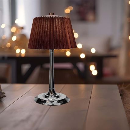LED Himmennettävä ladattava kosketuspöytävalaisin LED/1,5W/5V 3000/4000/6000K 1800 mAh ruskea