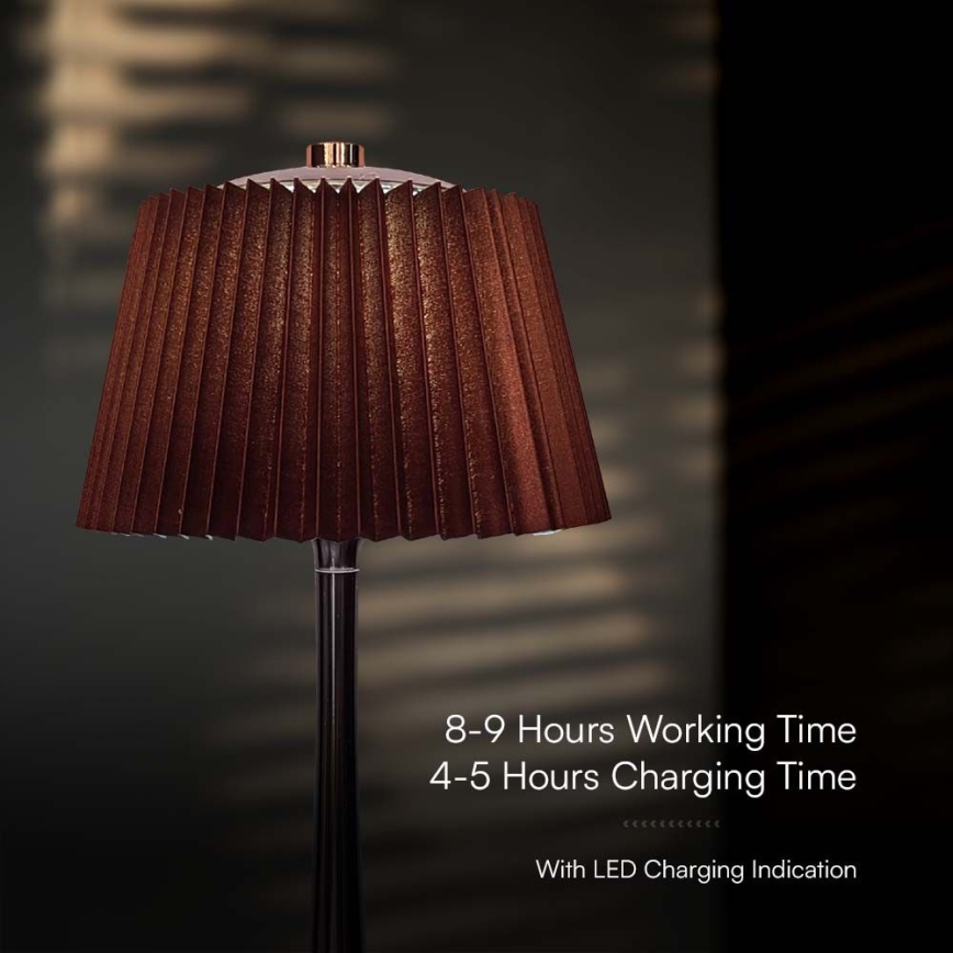 LED Himmennettävä ladattava kosketuspöytävalaisin LED/1,5W/5V 3000/4000/6000K 1800 mAh ruskea