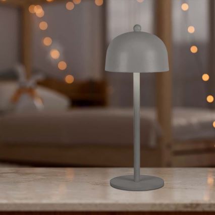 LED Himmennettävä ladattava kosketuspöytävalaisin LED/1W/5V 3000-6000K 1800 mAh harmaa