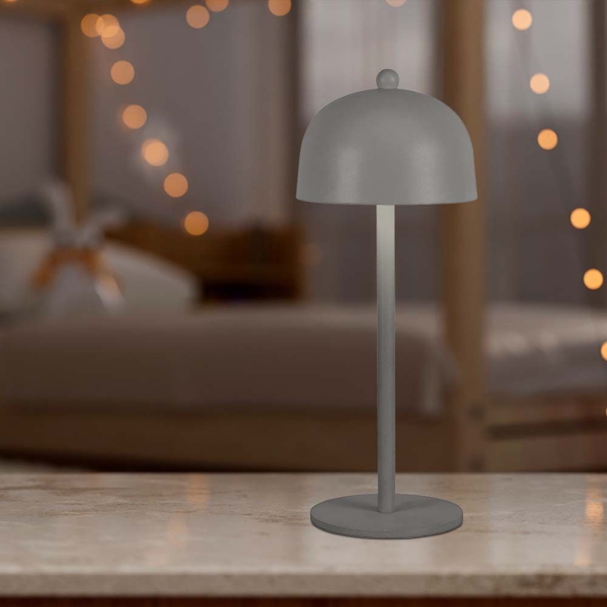 LED Himmennettävä ladattava kosketuspöytävalaisin LED/1W/5V 3000-6000K 1800 mAh harmaa