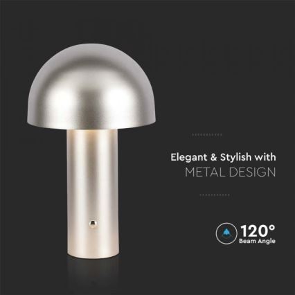 LED Himmennettävä ladattava kosketuspöytävalaisin LED/1W/5V 3000-6000K 1800 mAh kulta