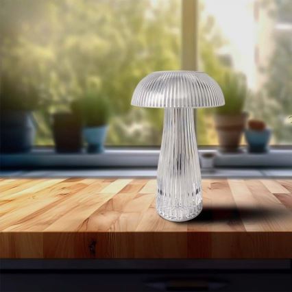LED Himmennettävä ladattava kosketuspöytävalaisin LED/1W/5V 3000-6000K 1800 mAh läpinäkyvä