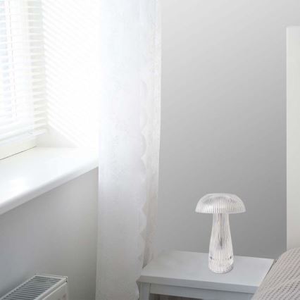 LED Himmennettävä ladattava kosketuspöytävalaisin LED/1W/5V 3000-6000K 1800 mAh läpinäkyvä