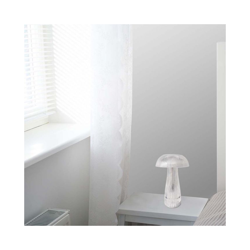 LED Himmennettävä ladattava kosketuspöytävalaisin LED/1W/5V 3000-6000K 1800 mAh läpinäkyvä