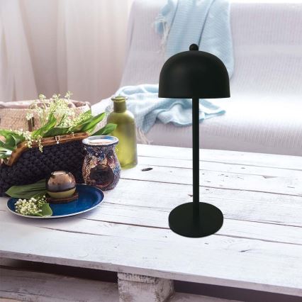 LED Himmennettävä ladattava kosketuspöytävalaisin LED/1W/5V 3000-6000K 1800 mAh musta