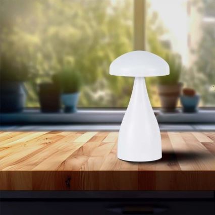 LED Himmennettävä ladattava kosketuspöytävalaisin LED/1W/5V 3000-6000K 1800 mAh valkoinen+