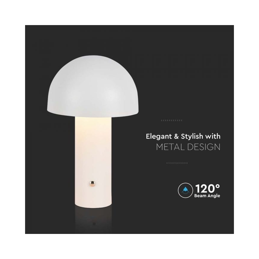 LED Himmennettävä ladattava kosketuspöytävalaisin LED/1W/5V 3000-6000K 1800 mAh valkoinen+