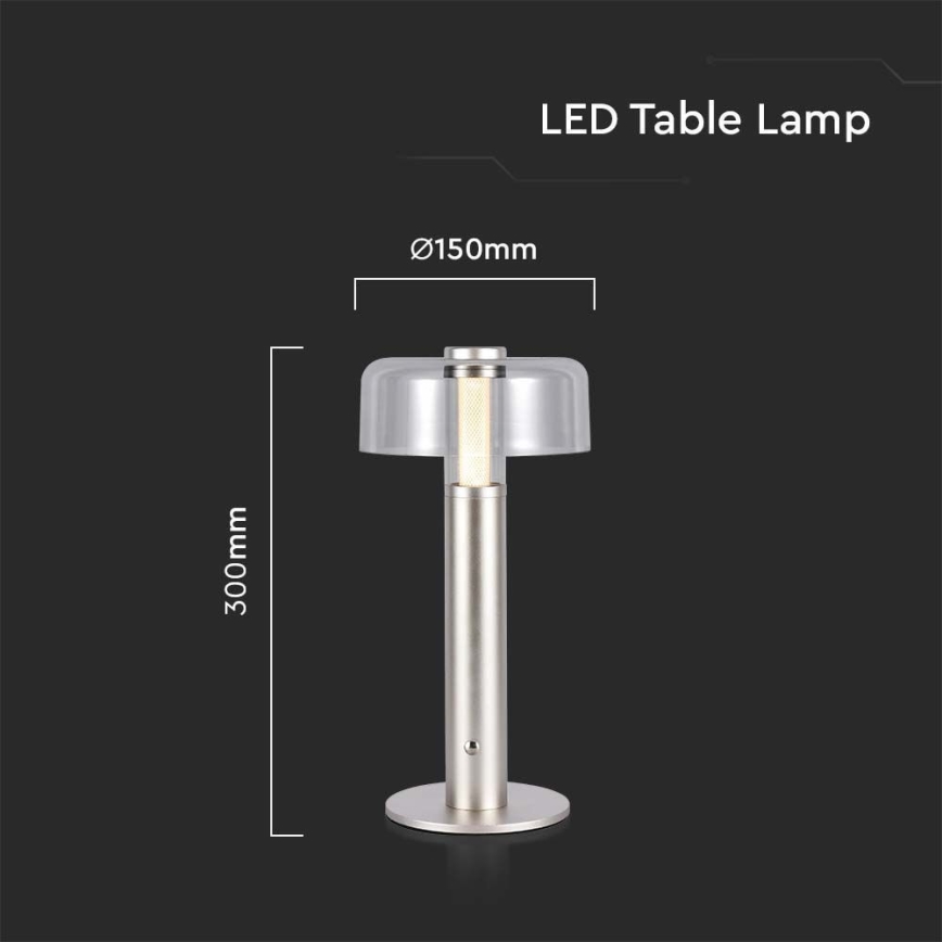 LED Himmennettävä ladattava kosketuspöytävalaisin LED/1W/5V 3000K 1800 mAh kulta