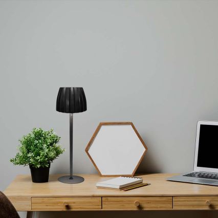 LED Himmennettävä ladattava kosketuspöytävalaisin LED/2,7W/5V 3000/4000/6000K 1800 mAh musta