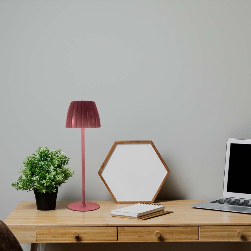 LED Himmennettävä ladattava kosketuspöytävalaisin LED/2,7W/5V 3000/4000/6000K 1800 mAh ruskea