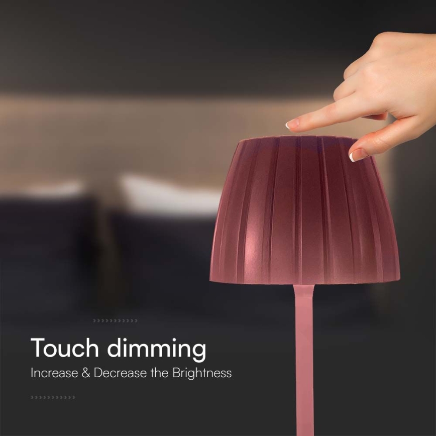 LED Himmennettävä ladattava kosketuspöytävalaisin LED/2,7W/5V 3000/4000/6000K 1800 mAh ruskea