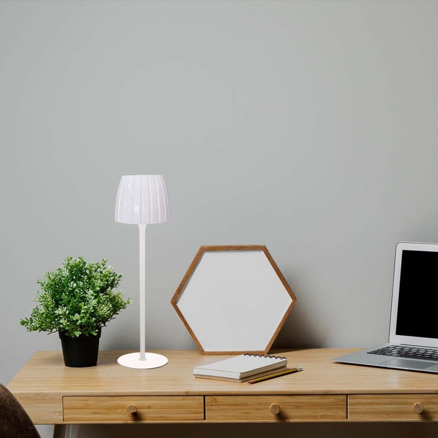 LED Himmennettävä ladattava kosketuspöytävalaisin LED/2,7W/5V 3000/4000/6000K 1800 mAh valkoinen