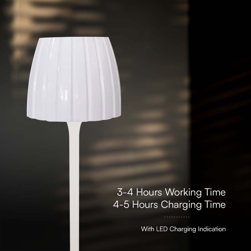 LED Himmennettävä ladattava kosketuspöytävalaisin LED/2,7W/5V 3000/4000/6000K 1800 mAh valkoinen