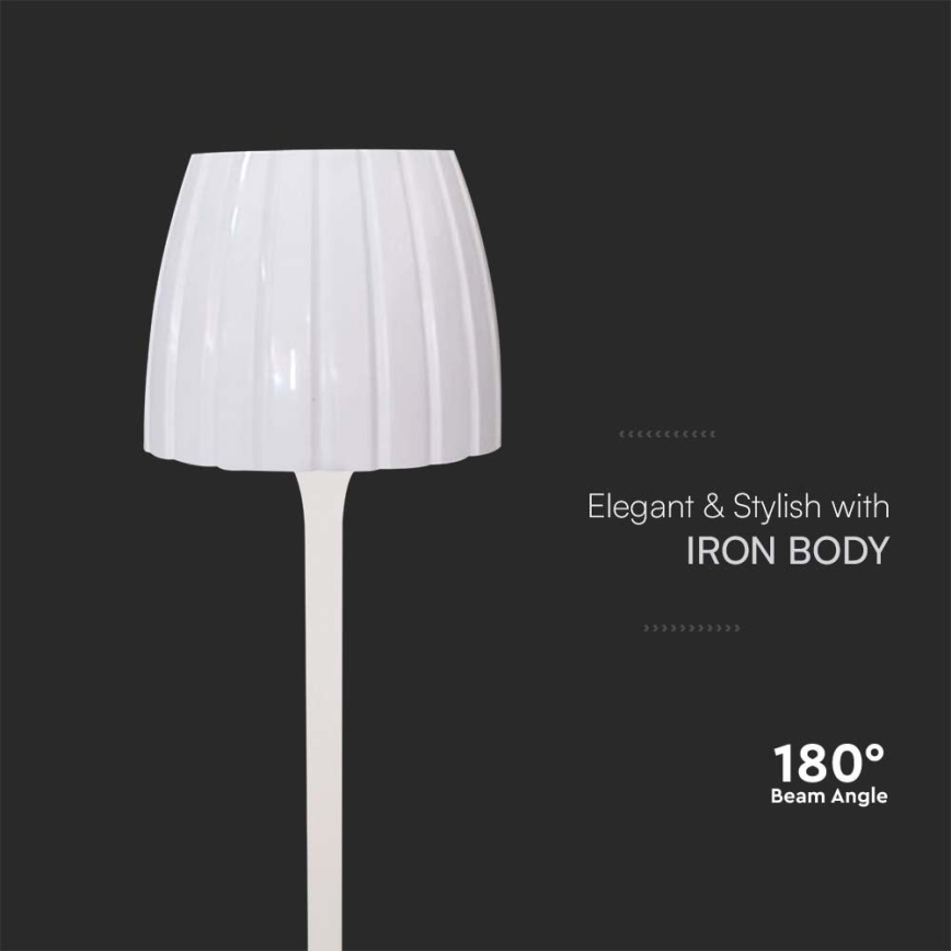 LED Himmennettävä ladattava kosketuspöytävalaisin LED/2,7W/5V 3000/4000/6000K 1800 mAh valkoinen