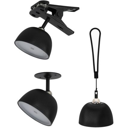 LED Himmennettävä ja ladattava pöytälamppu 4in1 LED/3,5W/5V 3000/4000/6500K IP54 1800 mAh musta