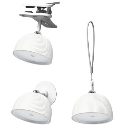 LED Himmennettävä ja ladattava pöytälamppu 4in1 LED/3,5W/5V 3000/4000/6500K IP54 1800 mAh valkoinen