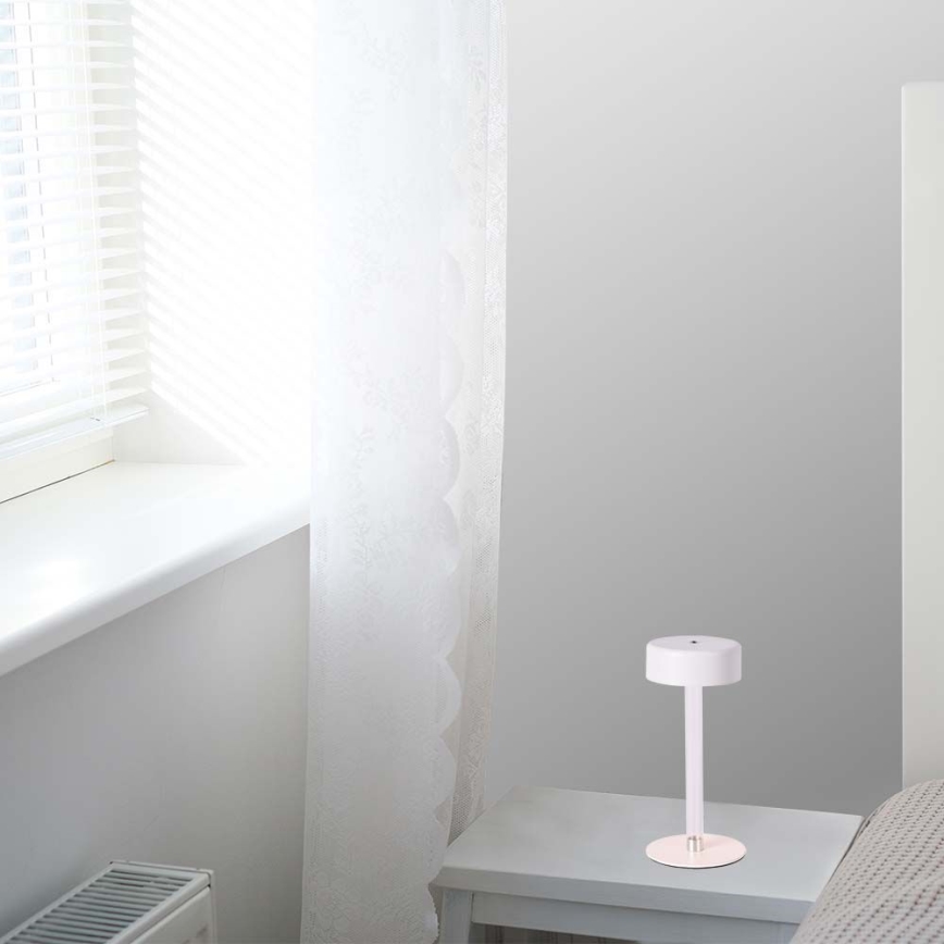 LED Himmennettävä ladattava kosketuspöytävalaisin LED/3W/5V 3000-6000K 2400 mAh valkoinen