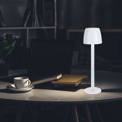 LED Himmennettävä ladattava kosketuspöytävalaisin LED/3W/5V 3000K 1800 mAh musta