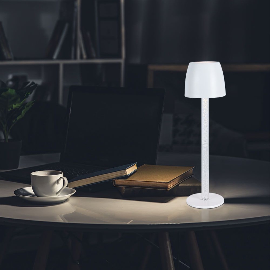 LED Himmennettävä ladattava kosketuspöytävalaisin LED/3W/5V 3000K 1800 mAh musta