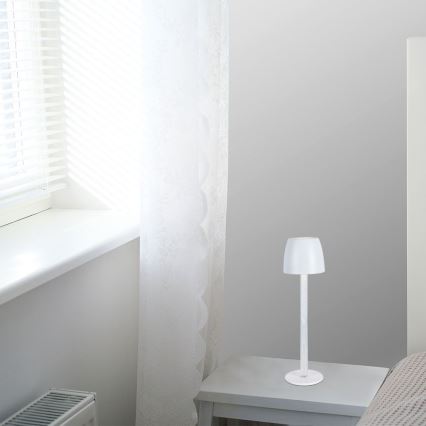 LED Himmennettävä ladattava kosketuspöytävalaisin LED/3W/5V 3000K 1800 mAh musta