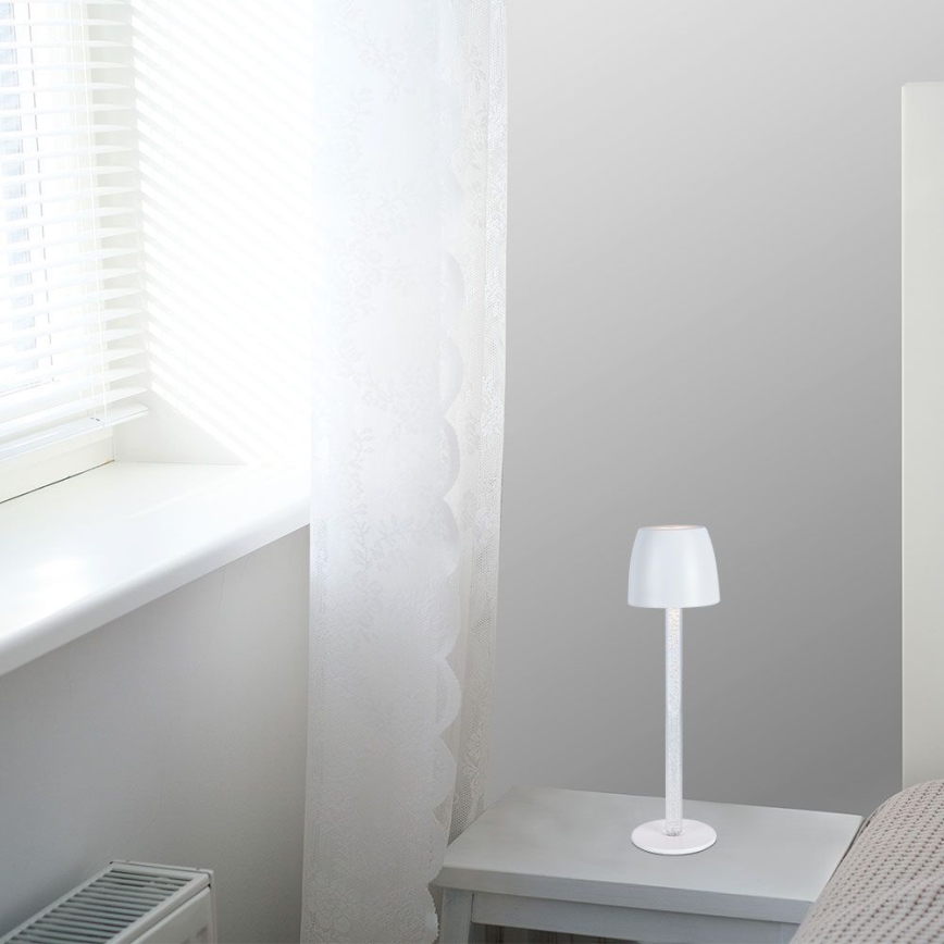 LED Himmennettävä ladattava kosketuspöytävalaisin LED/3W/5V 3000K 1800 mAh musta