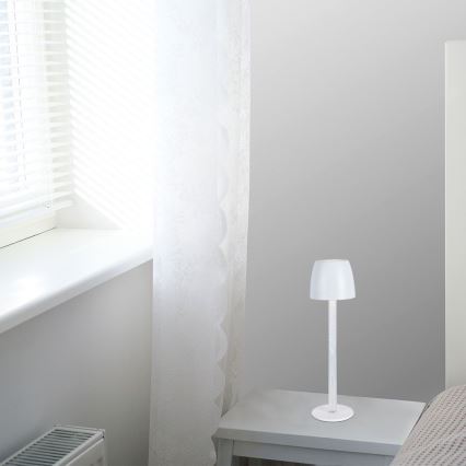 LED Himmennettävä ladattava kosketuspöytävalaisin LED/3W/5V 3000K 1800 mAh valkoinen