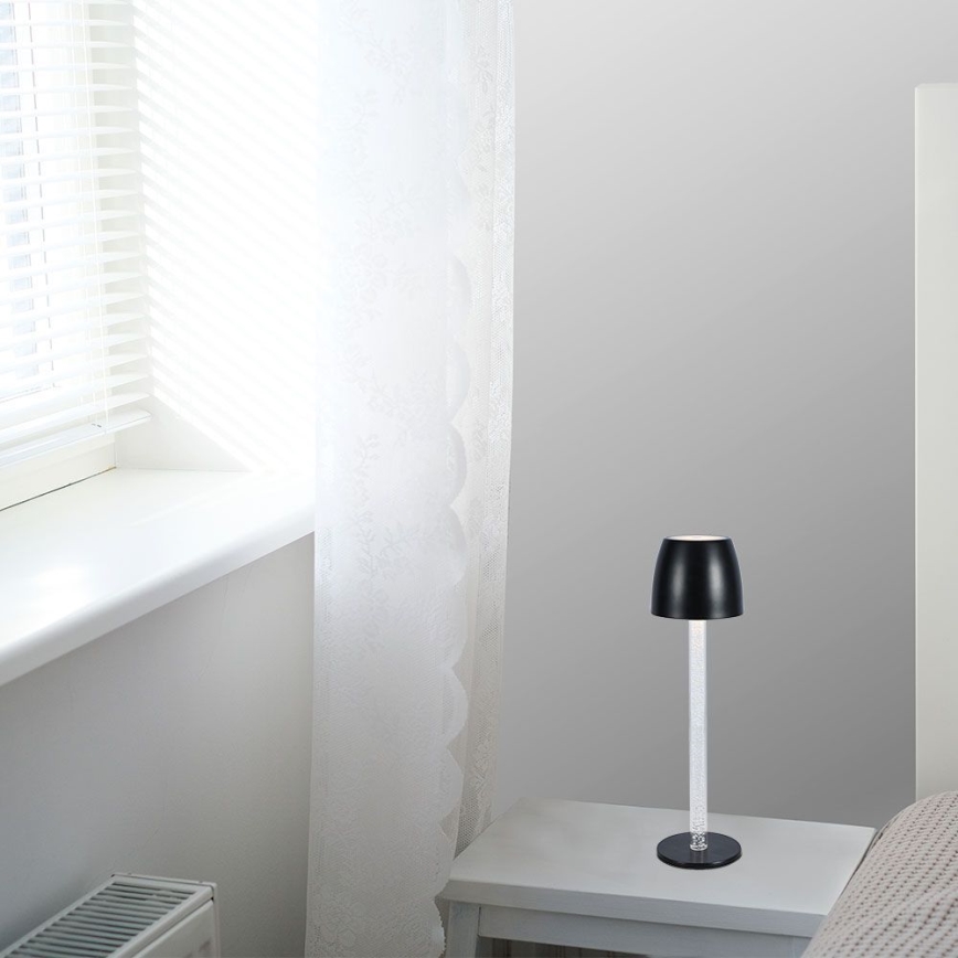 LED Himmennettävä ladattava kosketuspöytävalaisin LED/3W/5V 3000K 1800 mAh valkoinen