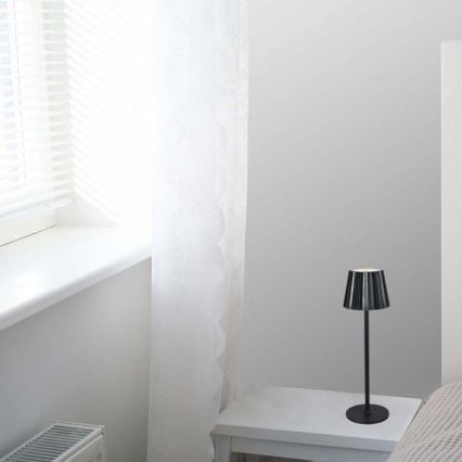 LED Himmennettävä ladattava kosketuspöytävalaisin LED/4W/5V 3000-6000K 1800 mAh musta