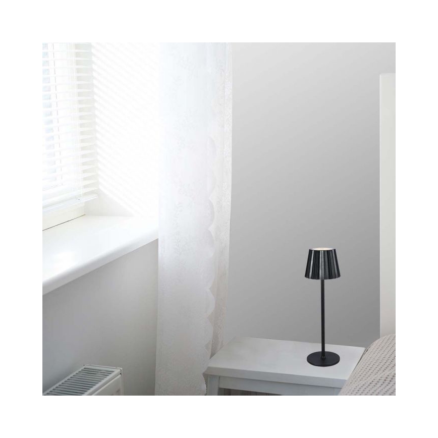 LED Himmennettävä ladattava kosketuspöytävalaisin LED/4W/5V 3000-6000K 1800 mAh musta