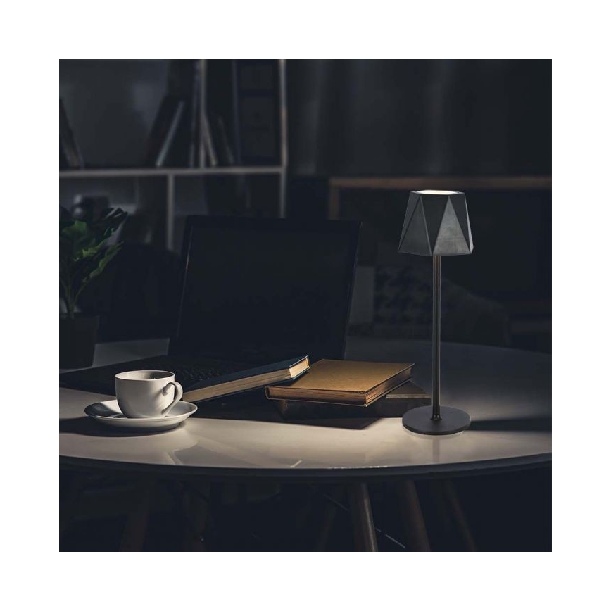 LED Himmennettävä ladattava kosketuspöytävalaisin LED/4W/5V 3000-6000K 1800 mAh musta
