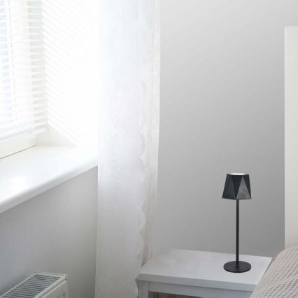 LED Himmennettävä ladattava kosketuspöytävalaisin LED/4W/5V 3000-6000K 1800 mAh musta