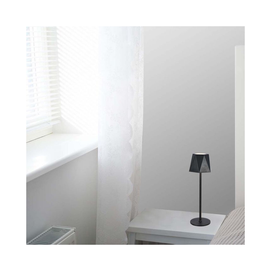 LED Himmennettävä ladattava kosketuspöytävalaisin LED/4W/5V 3000-6000K 1800 mAh musta