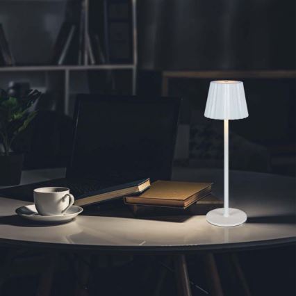 LED Himmennettävä ladattava kosketuspöytävalaisin LED/4W/5V 3000-6000K 1800 mAh valkoinen