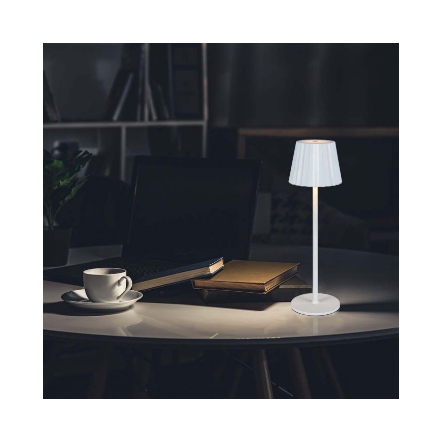 LED Himmennettävä ladattava kosketuspöytävalaisin LED/4W/5V 3000-6000K 1800 mAh valkoinen